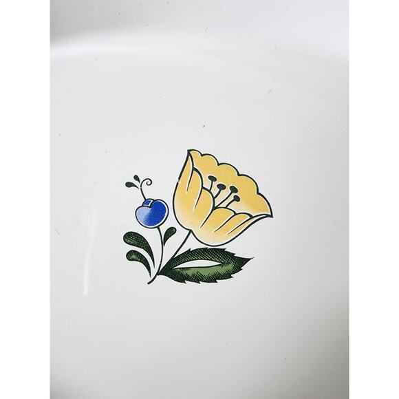 Vintage ASTA Japan Aszi Porcelain Oval Serving Platter Blue Yellow Floral 12" - Picture 2 of 8
